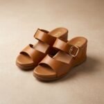 ⁦حذاء ميول ويدج لونا ستيب بإبزيم ذهبي مريح | Luna Step⁩ - الصورة ⁦3⁩