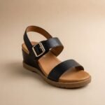 ⁦حذاء ميول ويدج لونا ستيب بإبزيم ذهبي مريح | Luna Step⁩ - الصورة ⁦7⁩