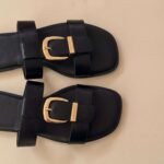 Claquettes Cuir Minimalistes Onyx – Image 5