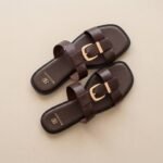 Claquettes Cuir Minimalistes Onyx – Image 3